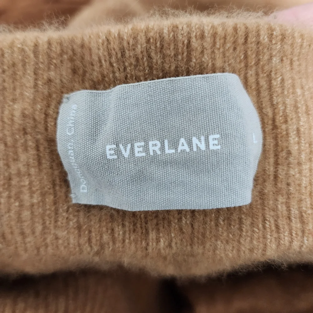 Everlane Cozy Stretch Wide Leg Sweatpants in Camel - Picture 9 of 11